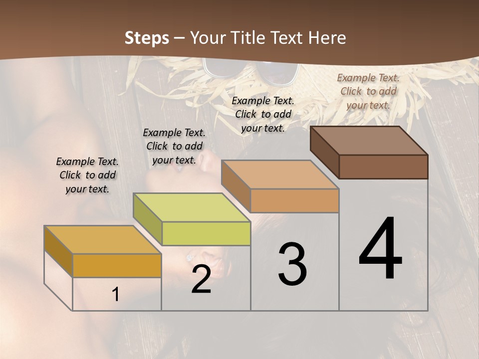 Lying Caucasian Comfort PowerPoint Template