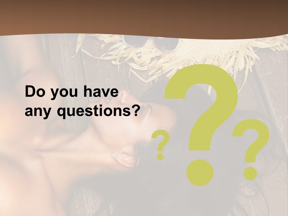 Lying Caucasian Comfort PowerPoint Template