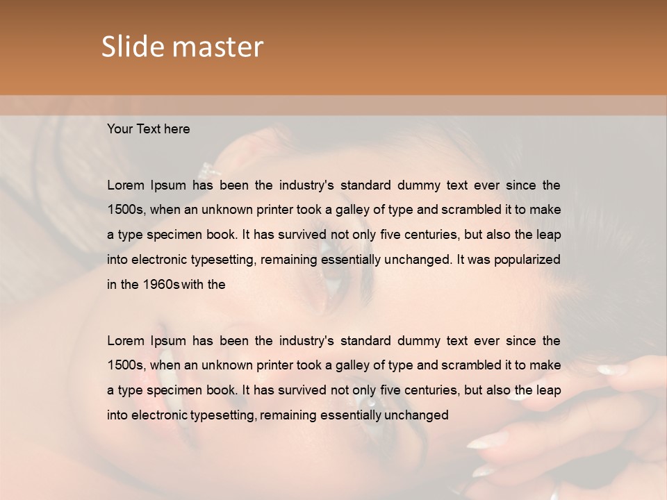 Curly Female Maldives PowerPoint Template