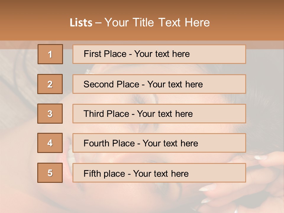 Curly Female Maldives PowerPoint Template
