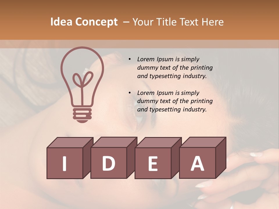 Curly Female Maldives PowerPoint Template