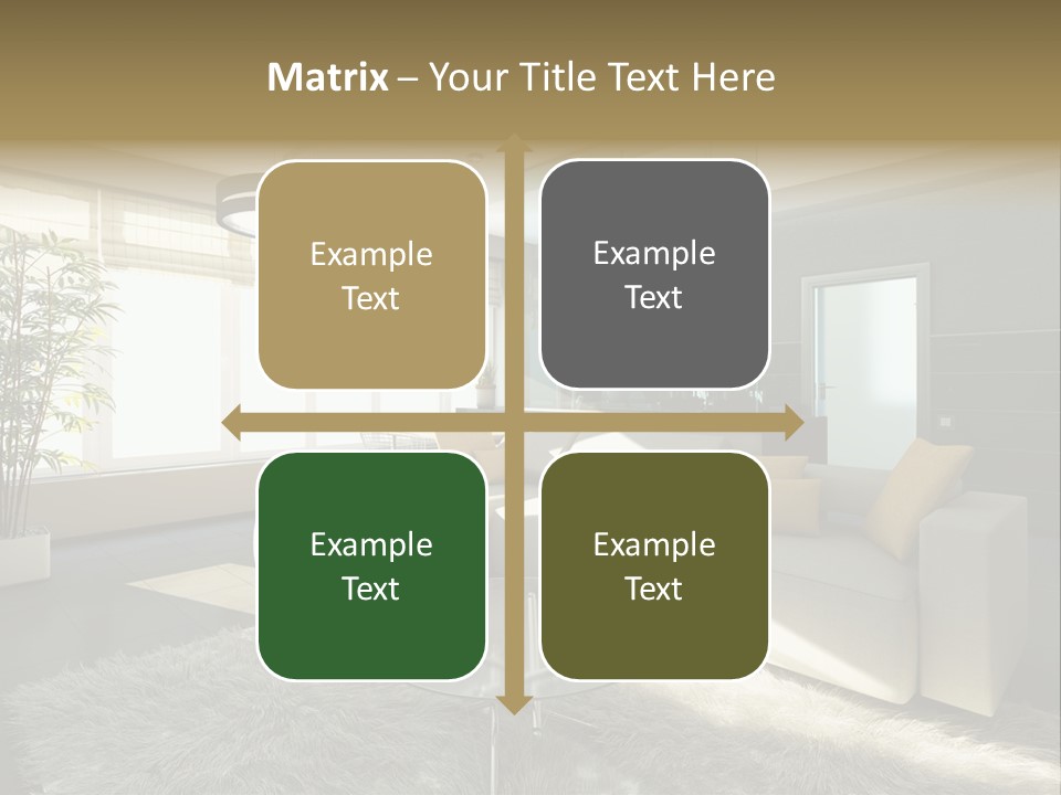 Architecture Living Black PowerPoint Template