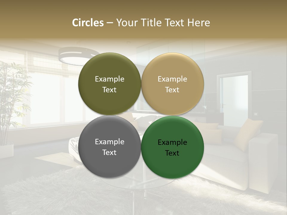 Architecture Living Black PowerPoint Template