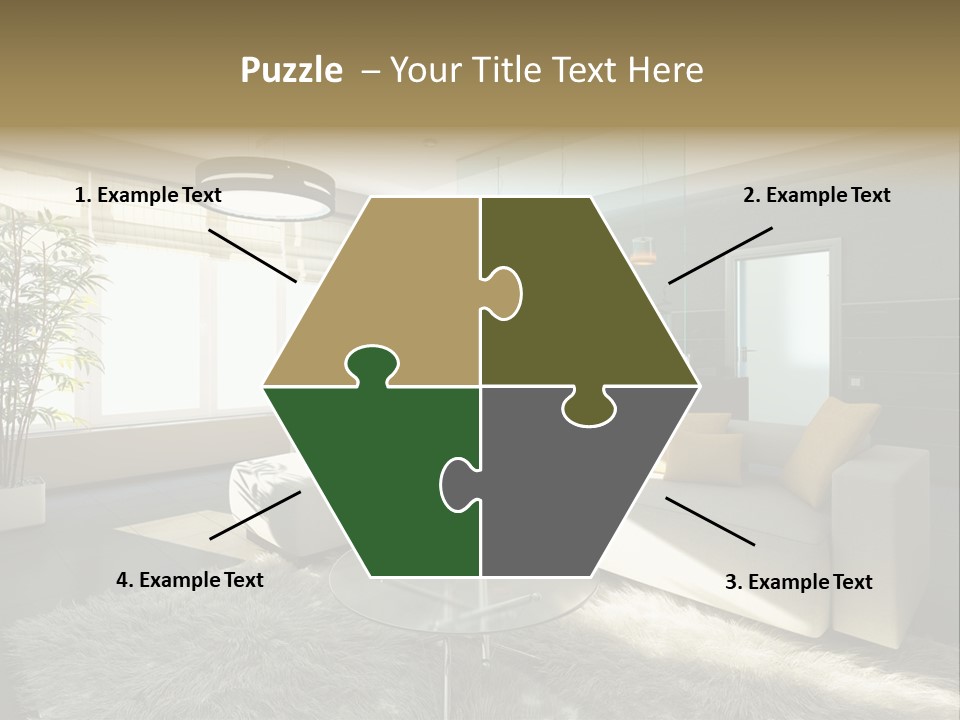 Architecture Living Black PowerPoint Template