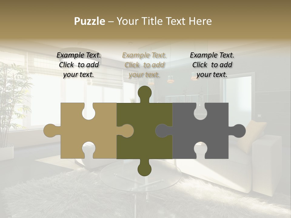 Architecture Living Black PowerPoint Template
