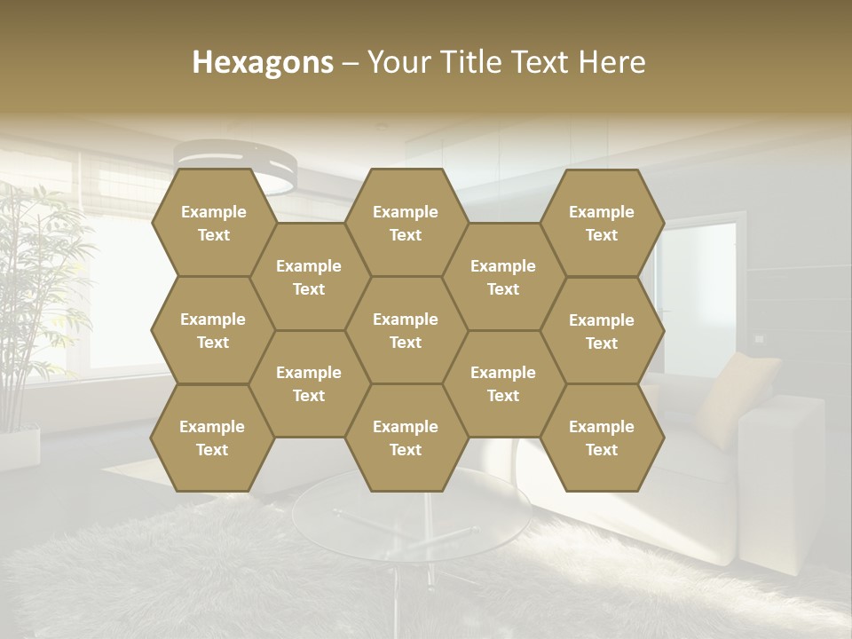 Architecture Living Black PowerPoint Template