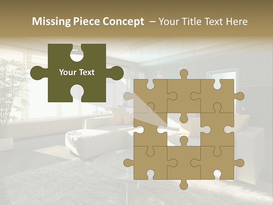 Architecture Living Black PowerPoint Template