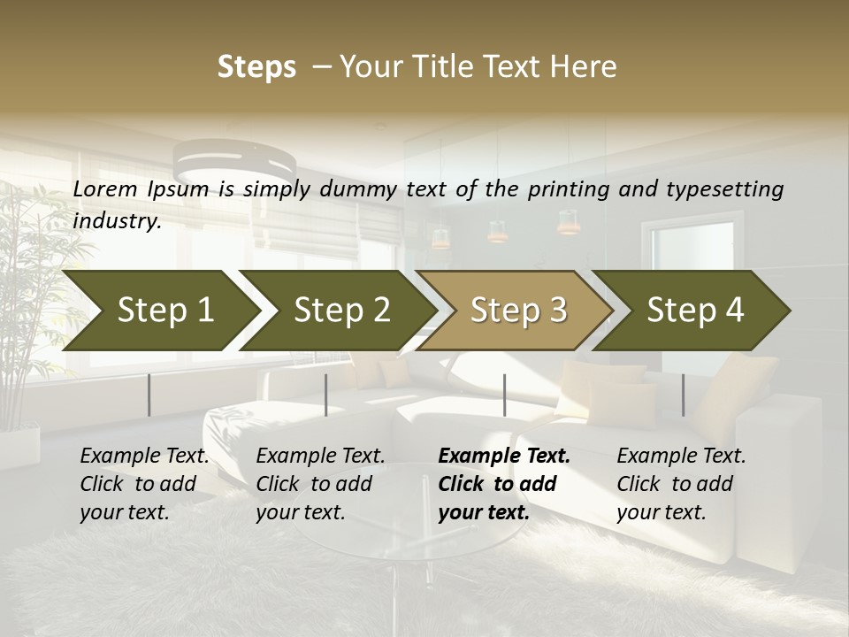 Architecture Living Black PowerPoint Template