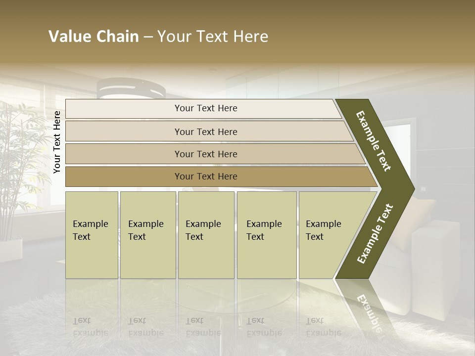Architecture Living Black PowerPoint Template
