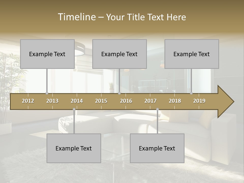 Architecture Living Black PowerPoint Template