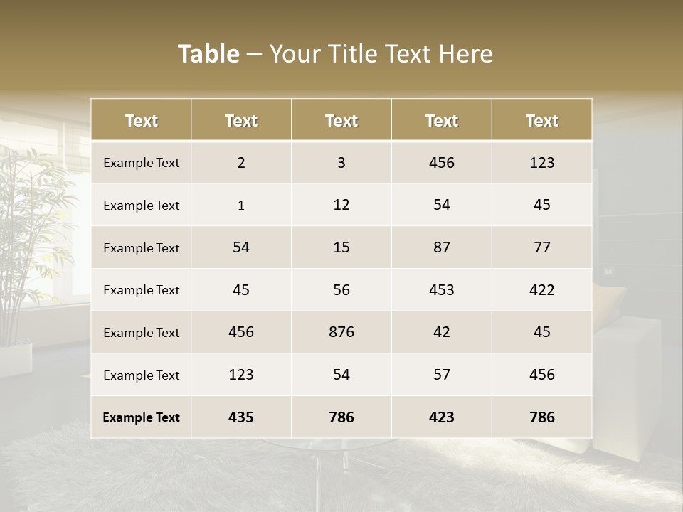 Architecture Living Black PowerPoint Template