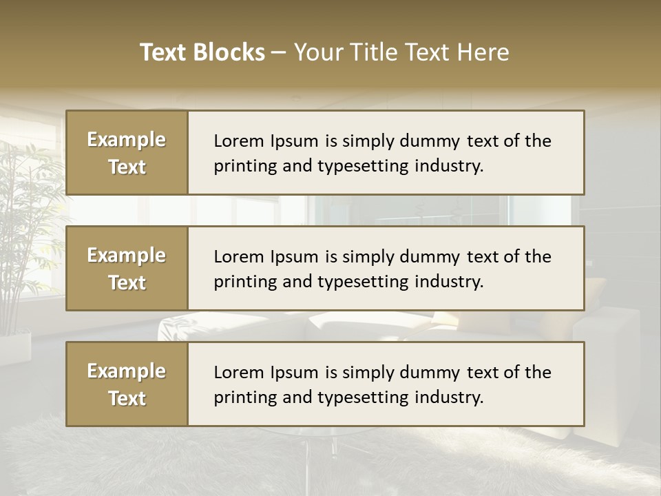Architecture Living Black PowerPoint Template