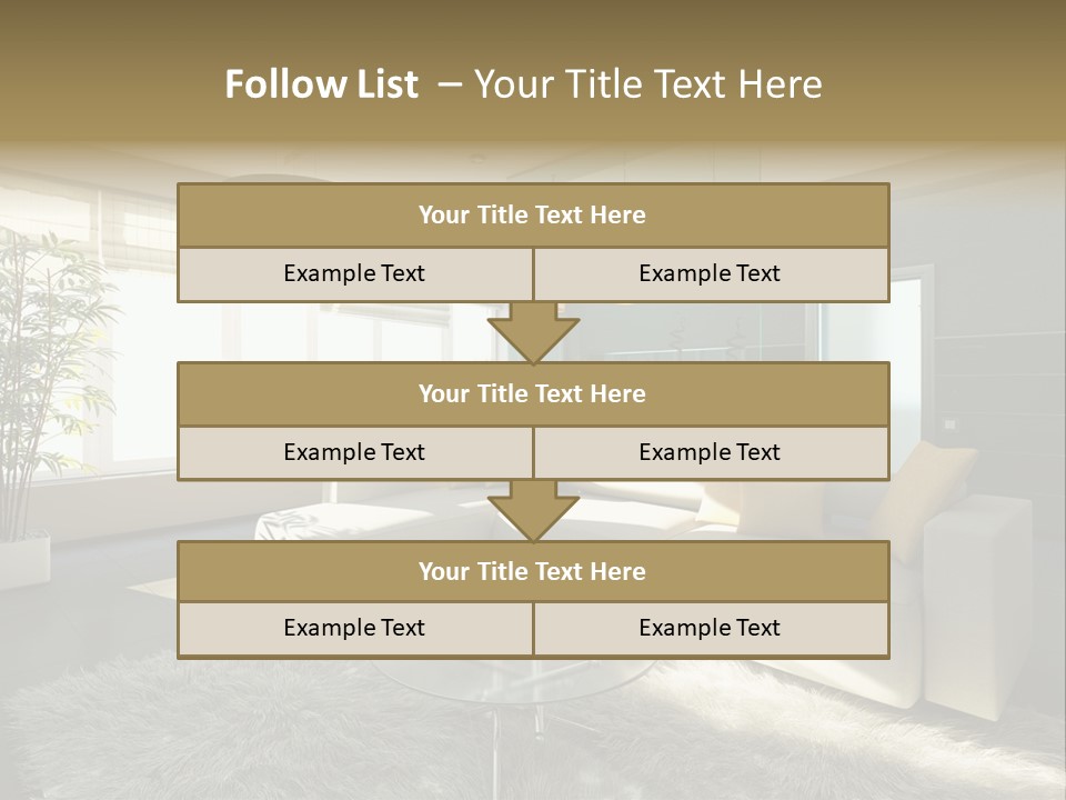 Architecture Living Black PowerPoint Template