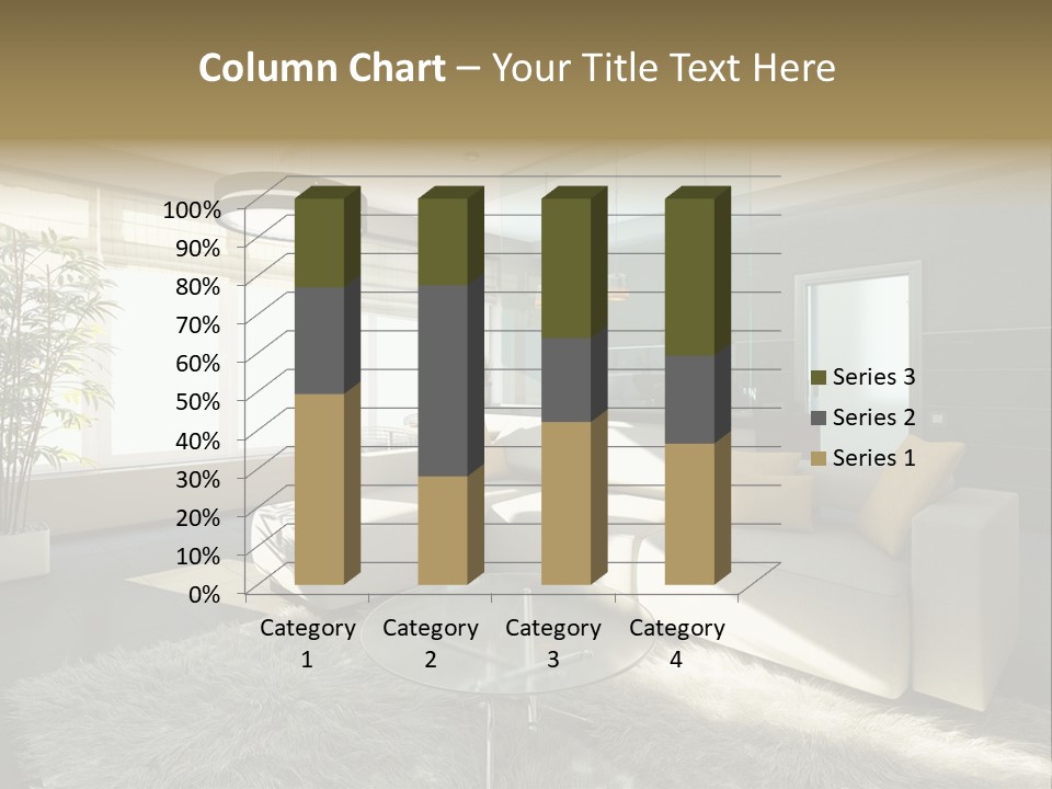 Architecture Living Black PowerPoint Template