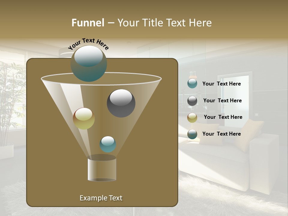 Architecture Living Black PowerPoint Template