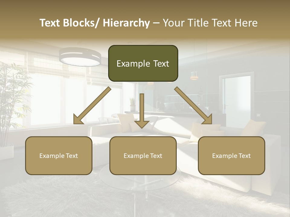 Architecture Living Black PowerPoint Template