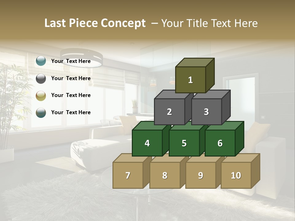 Architecture Living Black PowerPoint Template
