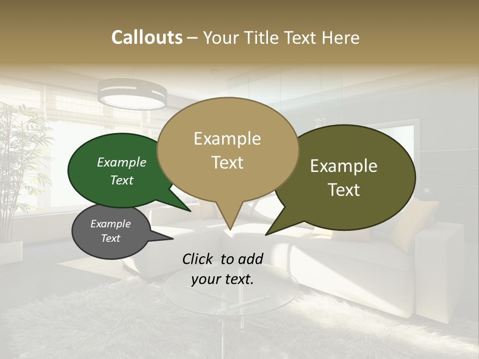 Architecture Living Black PowerPoint Template