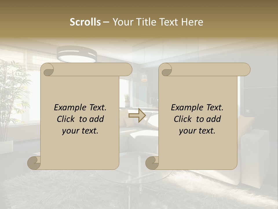 Architecture Living Black PowerPoint Template