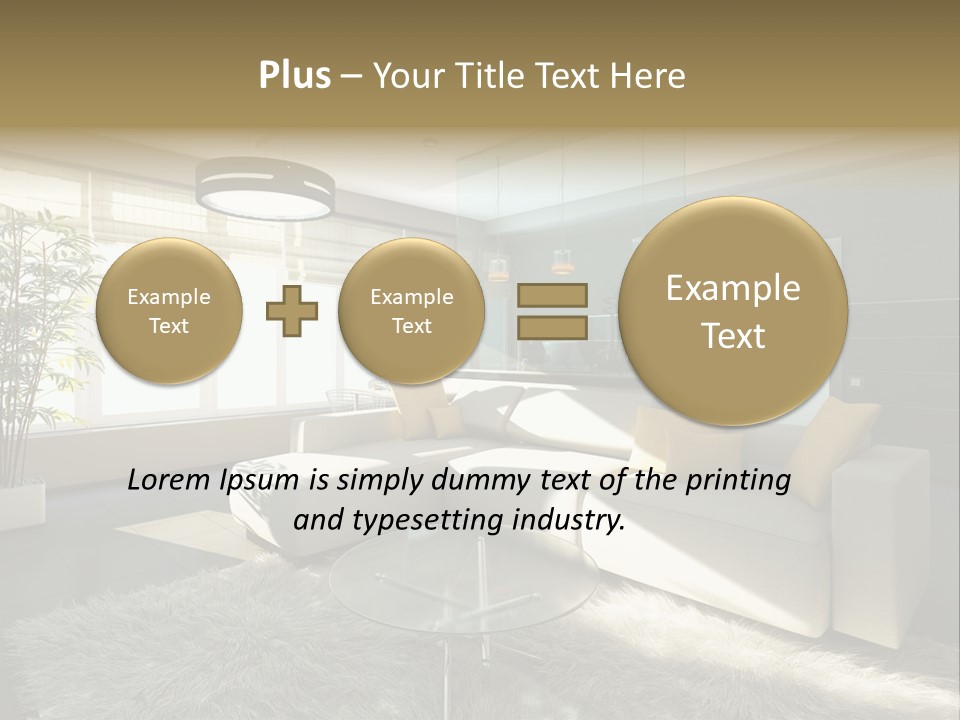 Architecture Living Black PowerPoint Template