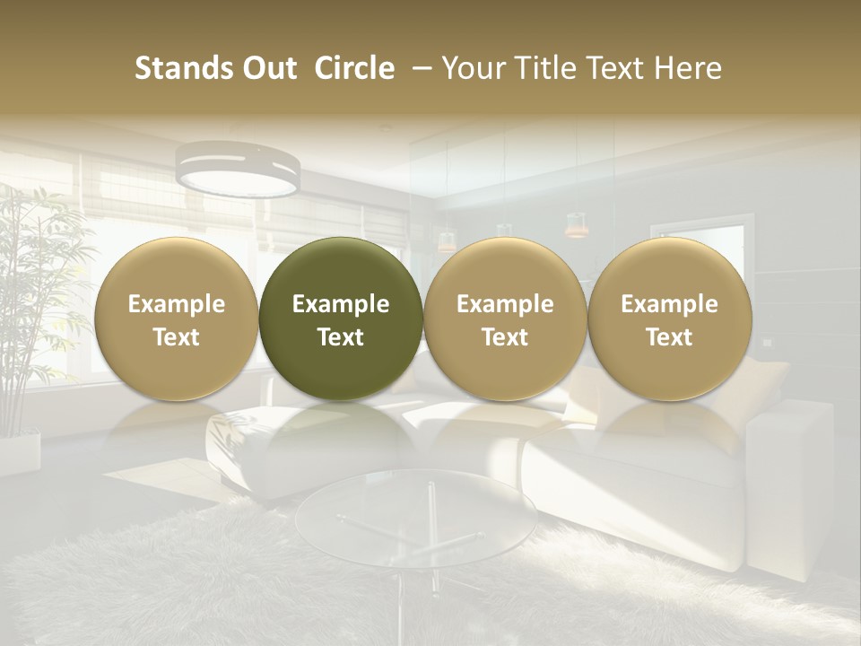 Architecture Living Black PowerPoint Template