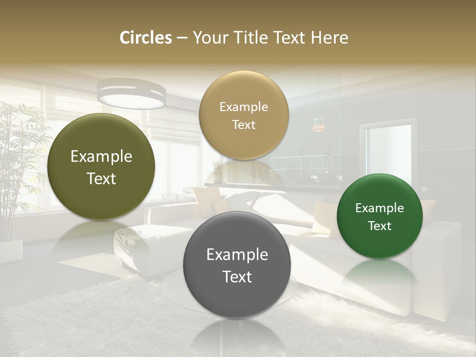 Architecture Living Black PowerPoint Template