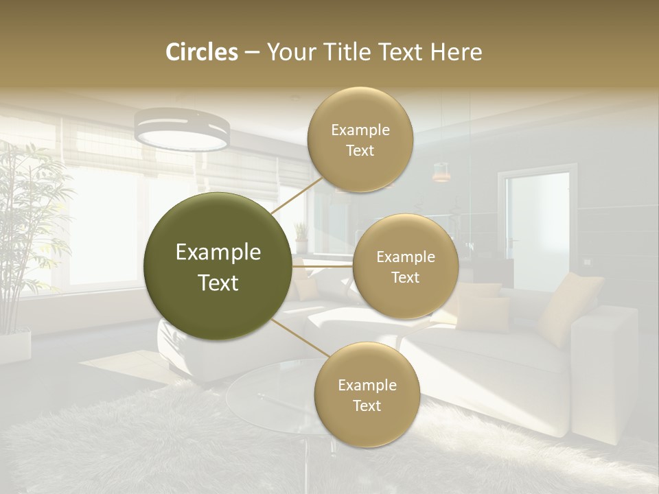 Architecture Living Black PowerPoint Template