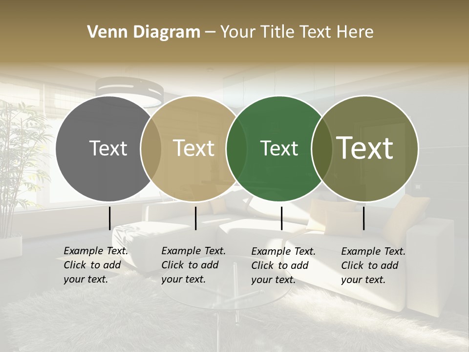 Architecture Living Black PowerPoint Template