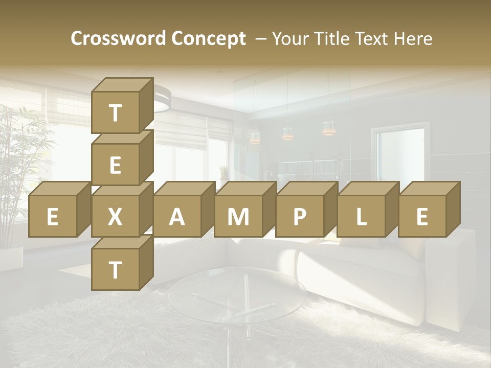 Architecture Living Black PowerPoint Template