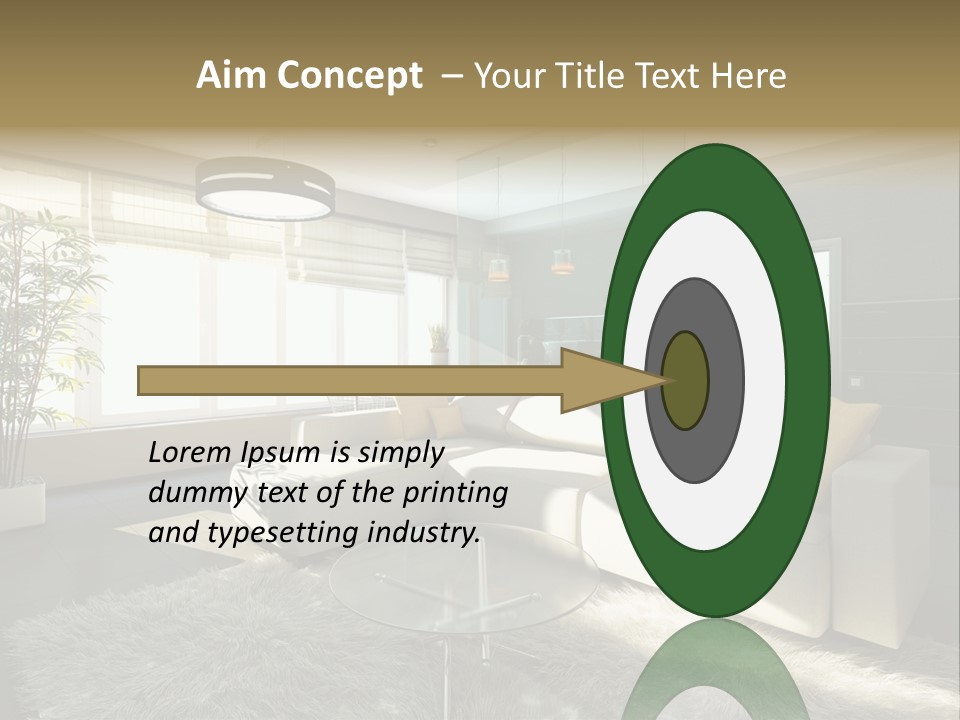 Architecture Living Black PowerPoint Template