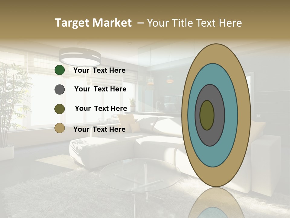 Architecture Living Black PowerPoint Template