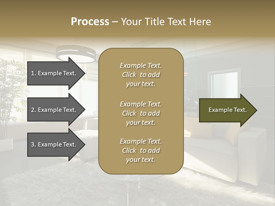 Architecture Living Black PowerPoint Template