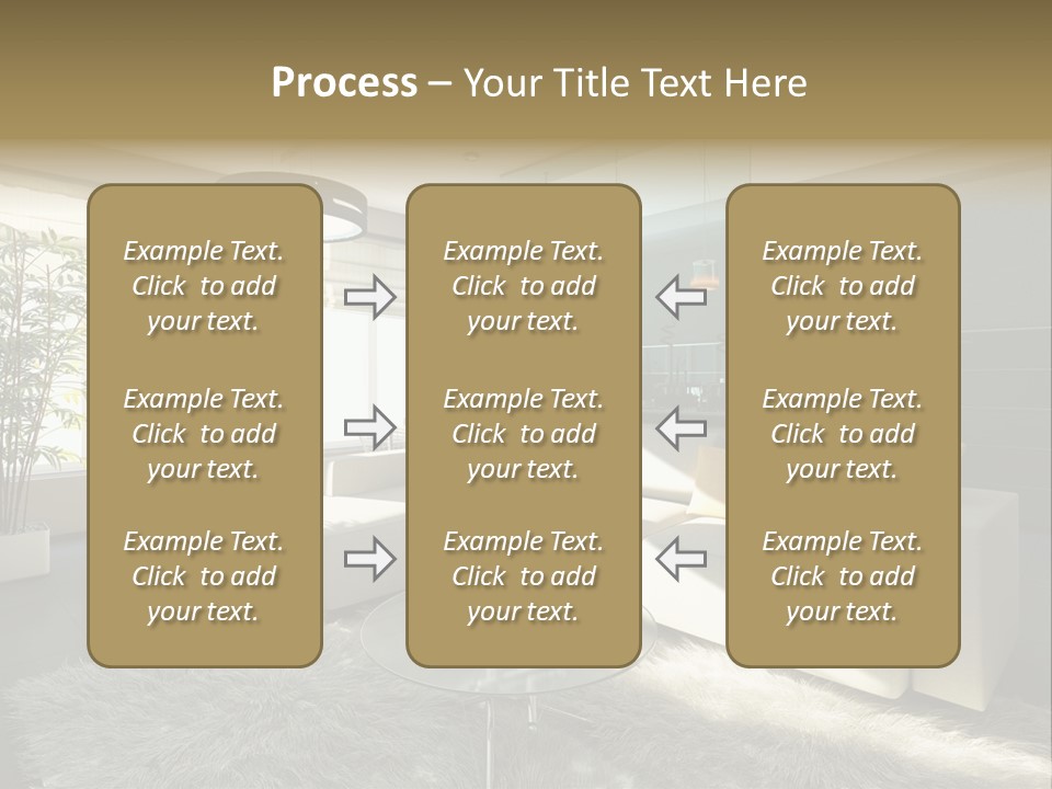 Architecture Living Black PowerPoint Template