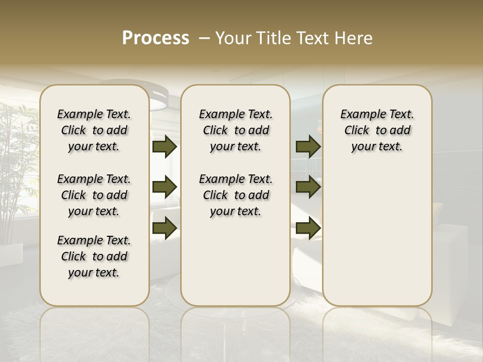 Architecture Living Black PowerPoint Template