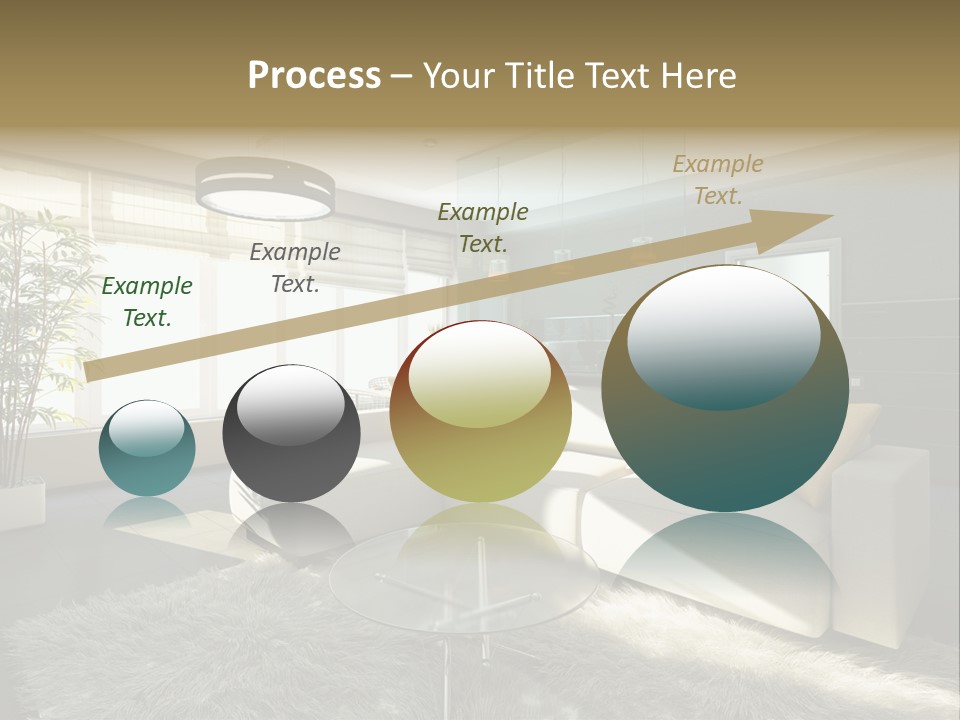 Architecture Living Black PowerPoint Template