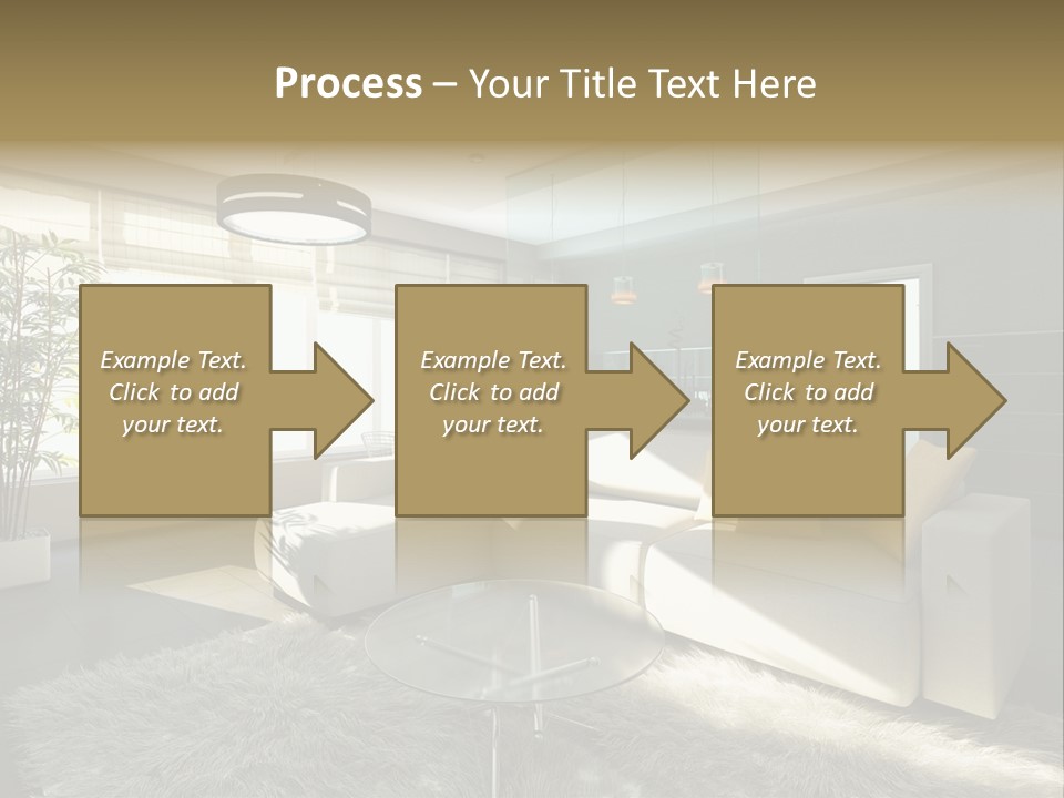 Architecture Living Black PowerPoint Template