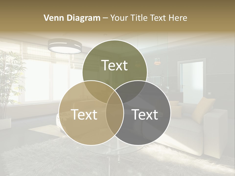 Architecture Living Black PowerPoint Template