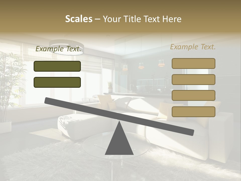 Architecture Living Black PowerPoint Template
