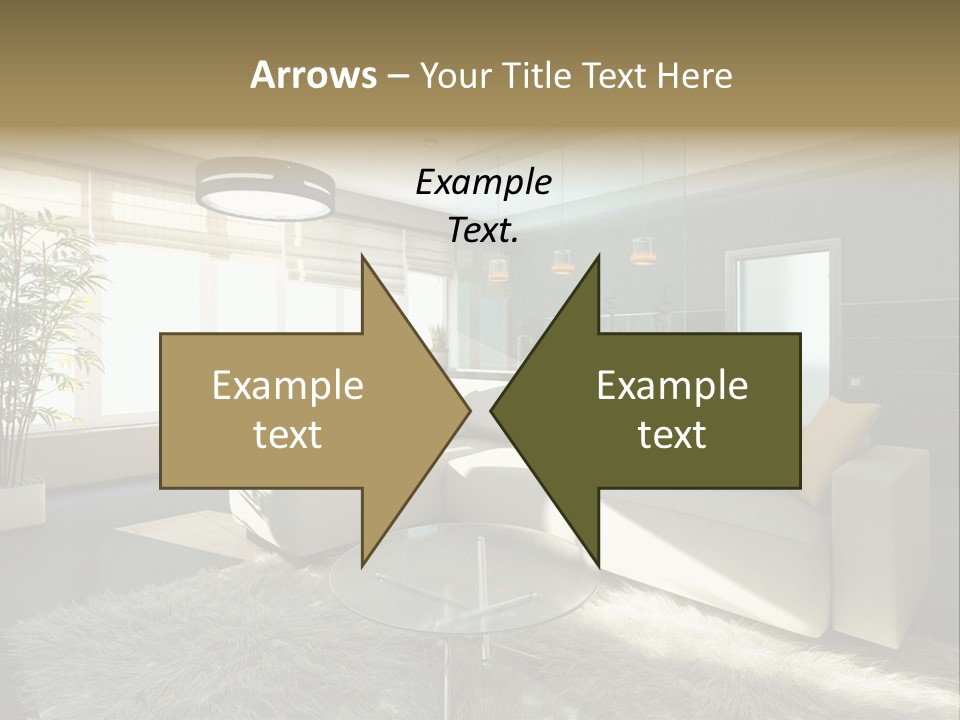 Architecture Living Black PowerPoint Template