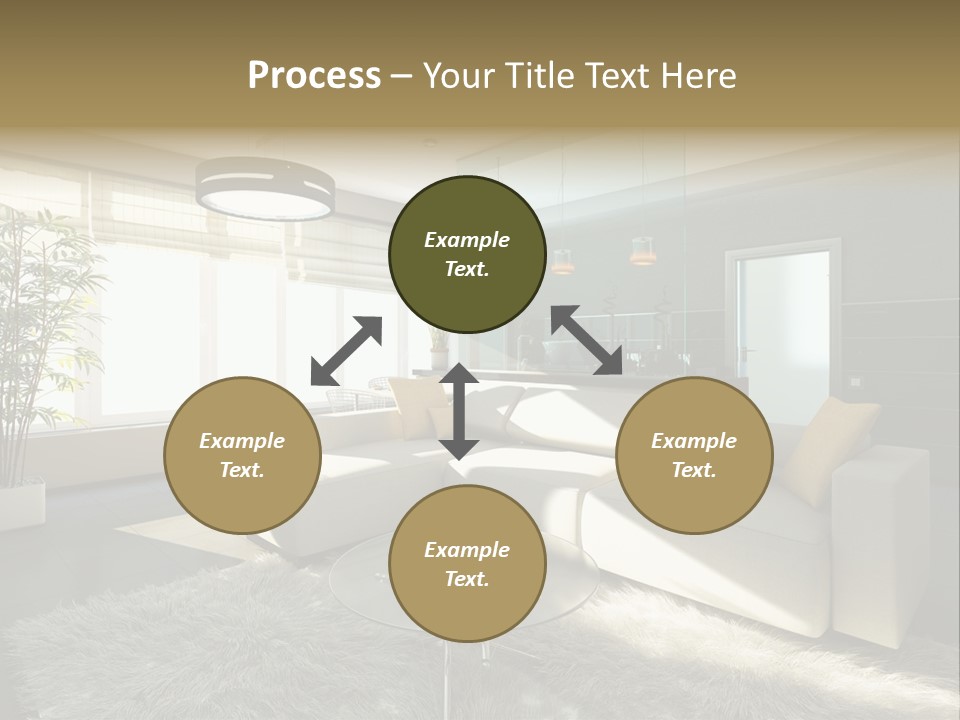 Architecture Living Black PowerPoint Template