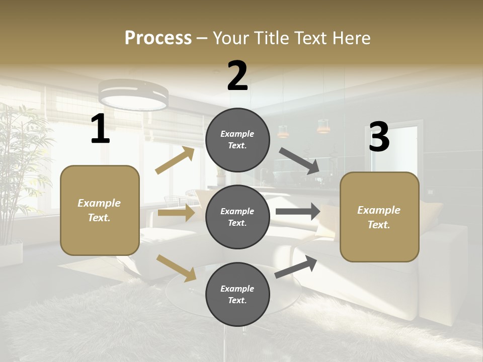 Architecture Living Black PowerPoint Template