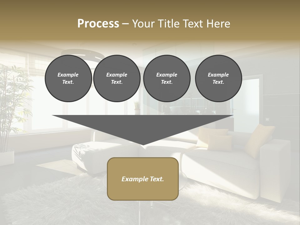 Architecture Living Black PowerPoint Template