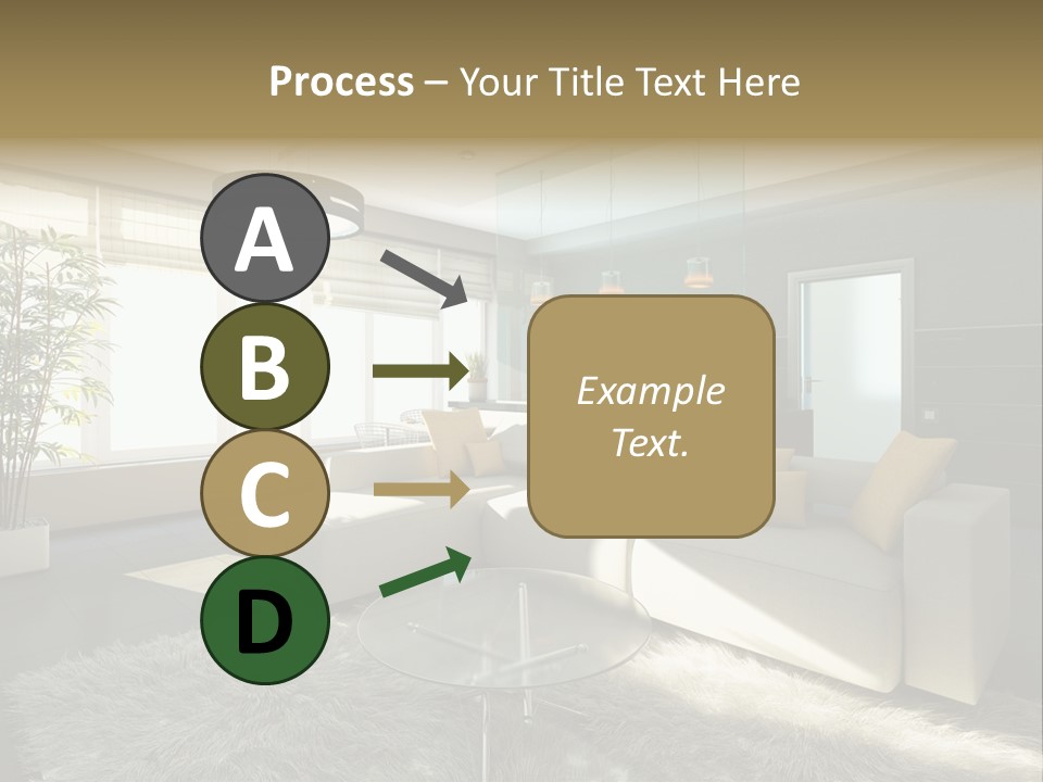 Architecture Living Black PowerPoint Template
