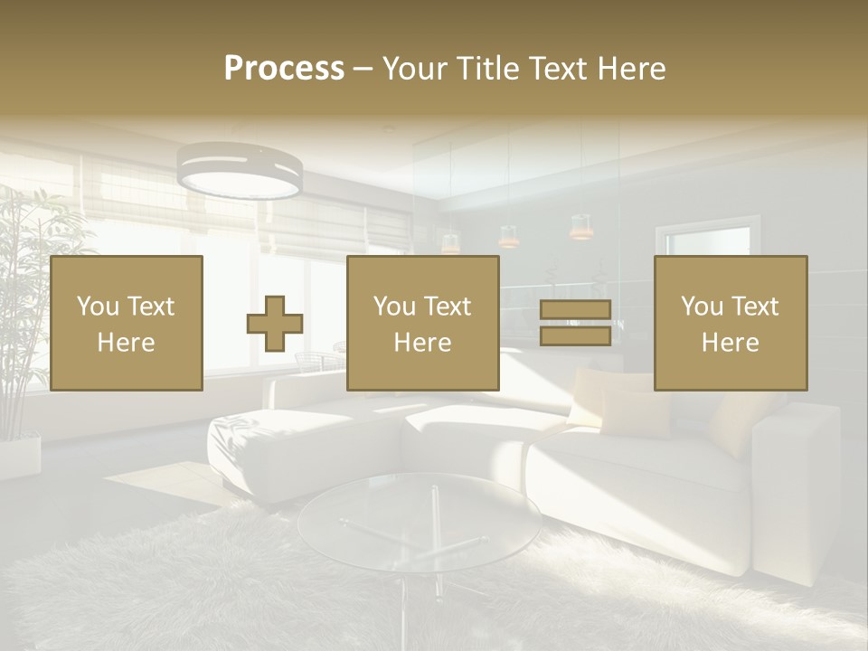 Architecture Living Black PowerPoint Template