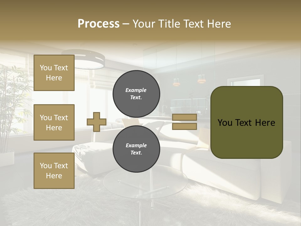 Architecture Living Black PowerPoint Template