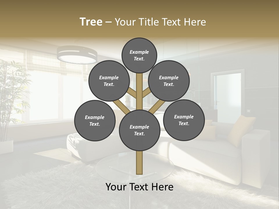 Architecture Living Black PowerPoint Template