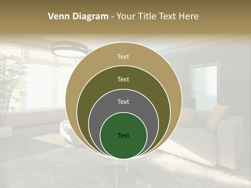Architecture Living Black PowerPoint Template