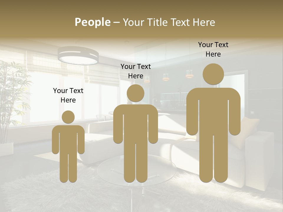 Architecture Living Black PowerPoint Template