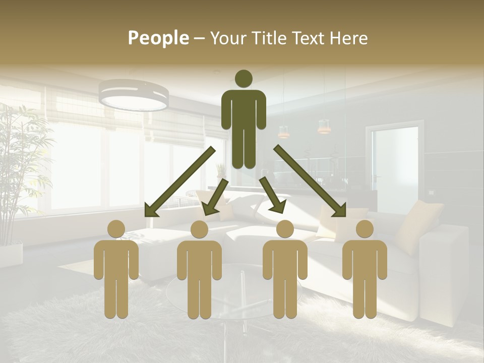 Architecture Living Black PowerPoint Template