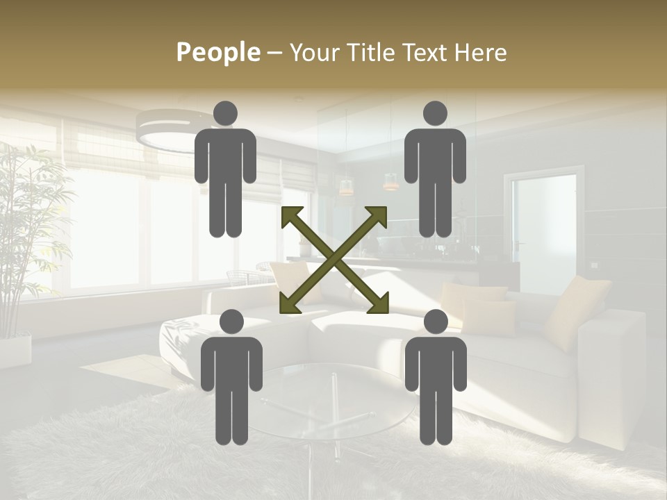 Architecture Living Black PowerPoint Template